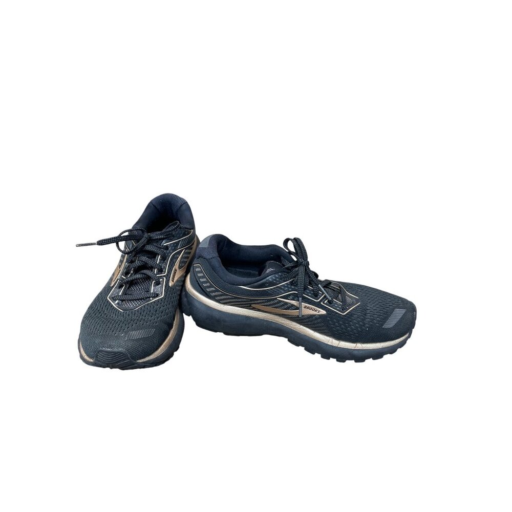 Brooks Ghost 12 Womens Black Gold Running Shoes Sneakers Size 8.5B SKU 9364